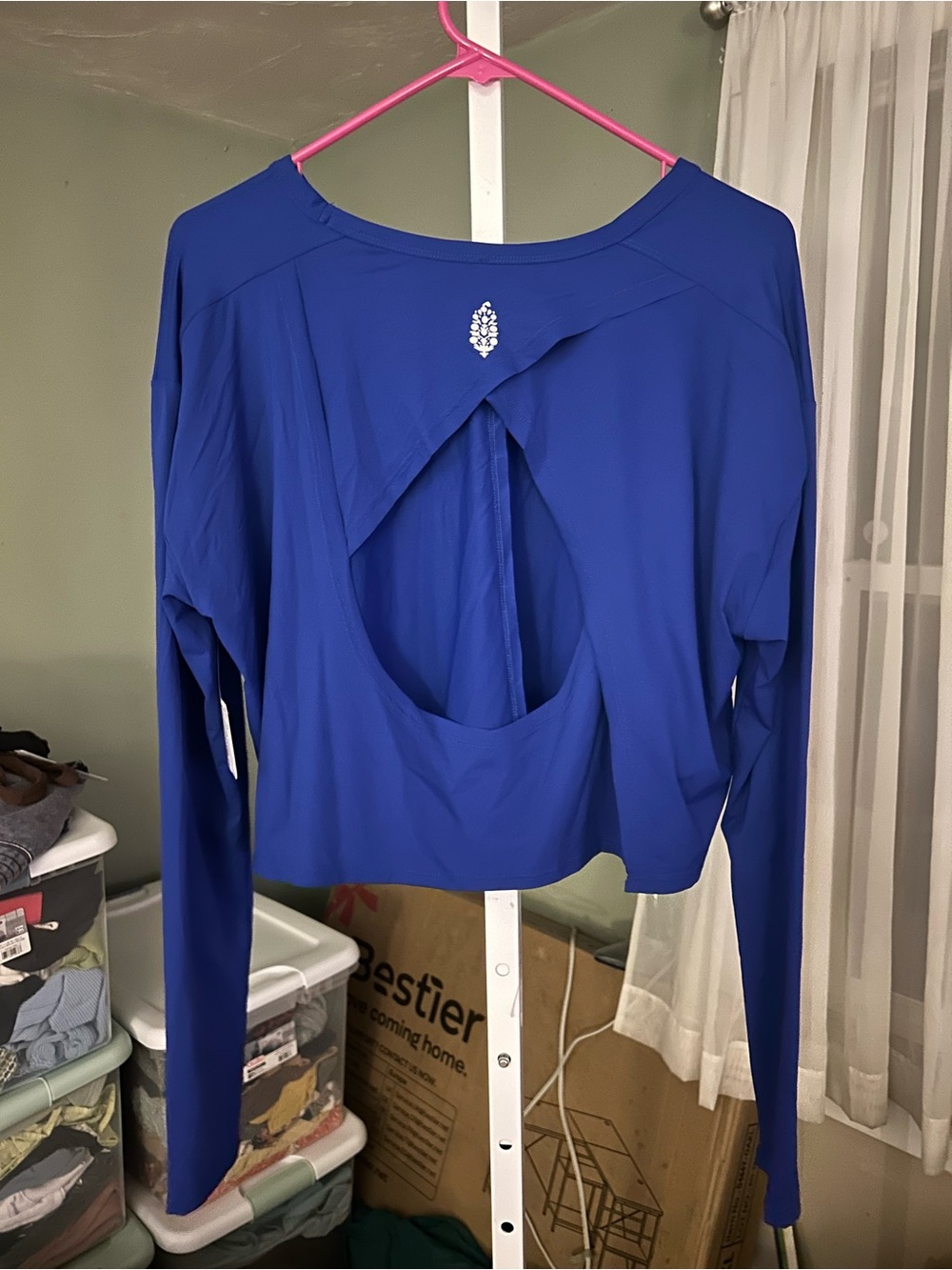 FP Movement by Free People Royal Blue Long-Sleeve Crop Top - Picture 2 of 4